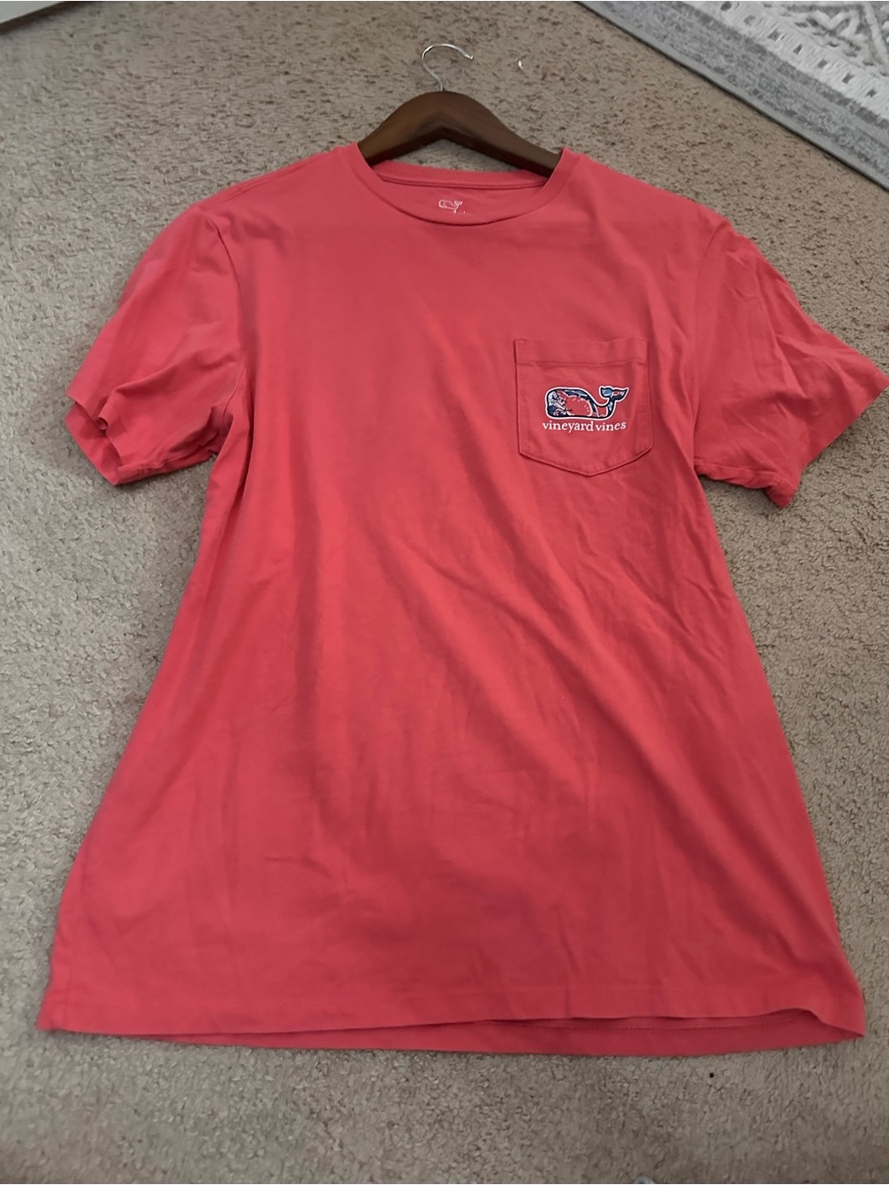Vineyard Vines Coral Short Sleeve Pocket Tee